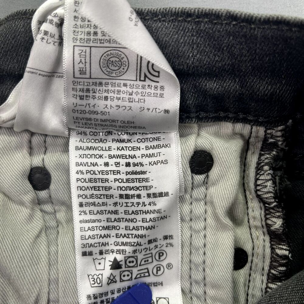 Levi's Premium‎ 511 Slim Fit Jeans Stretch Gray/Black Men's Tag Size 29x30 Fade - Picture 11 of 16